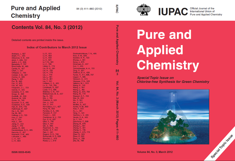 Pure and applied chemistry