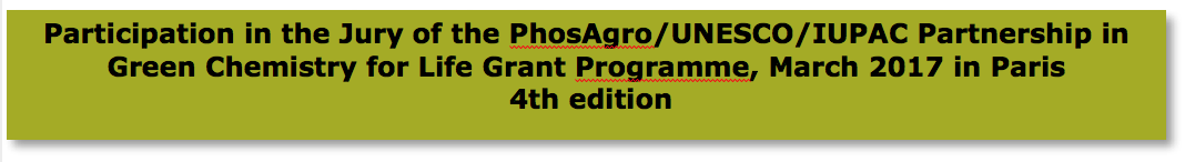 partecipation in the jury of the phosagro unesco iupac