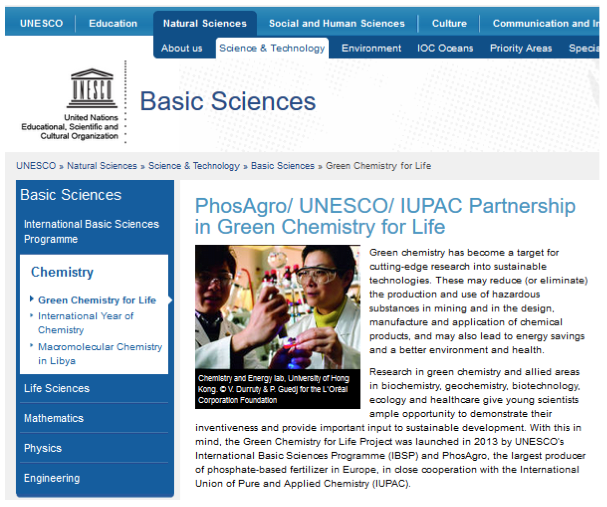 phosagro unesco iupac partnership